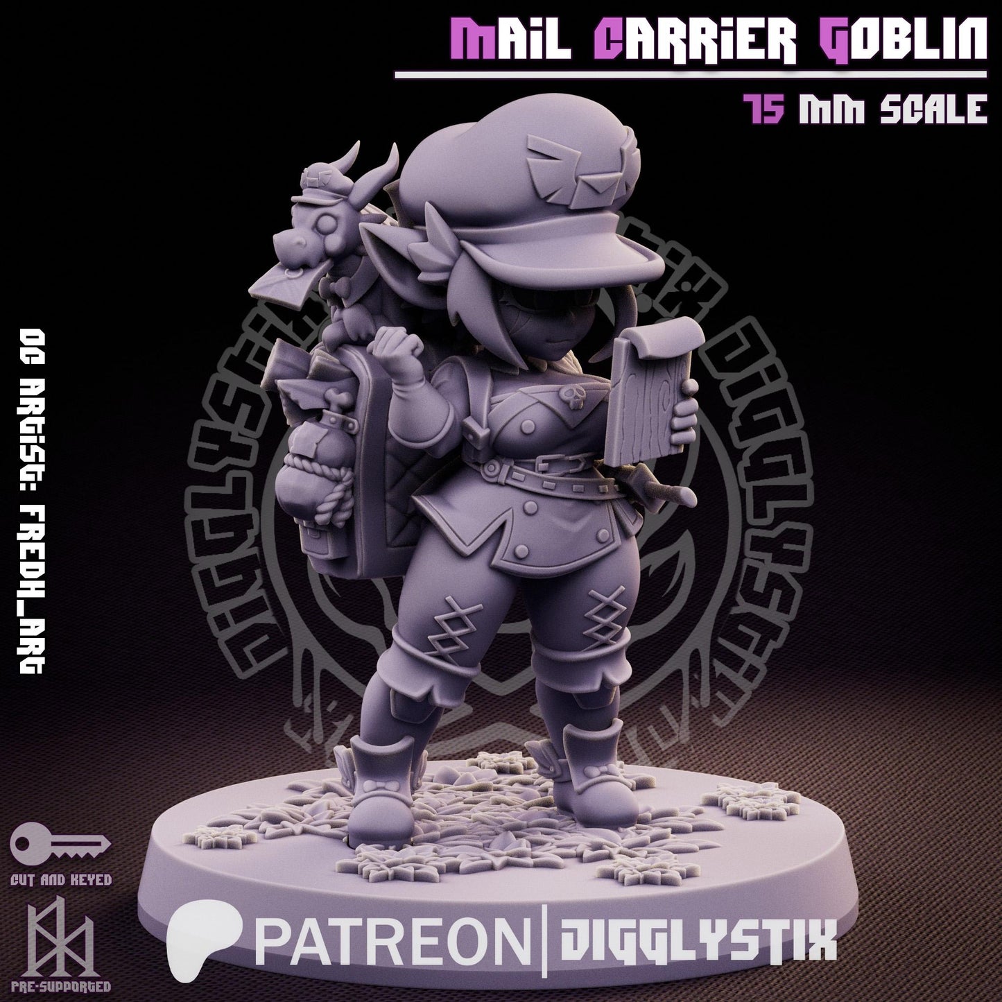 Mail Carrier Goblin Girl | 75mm | Jigglystix