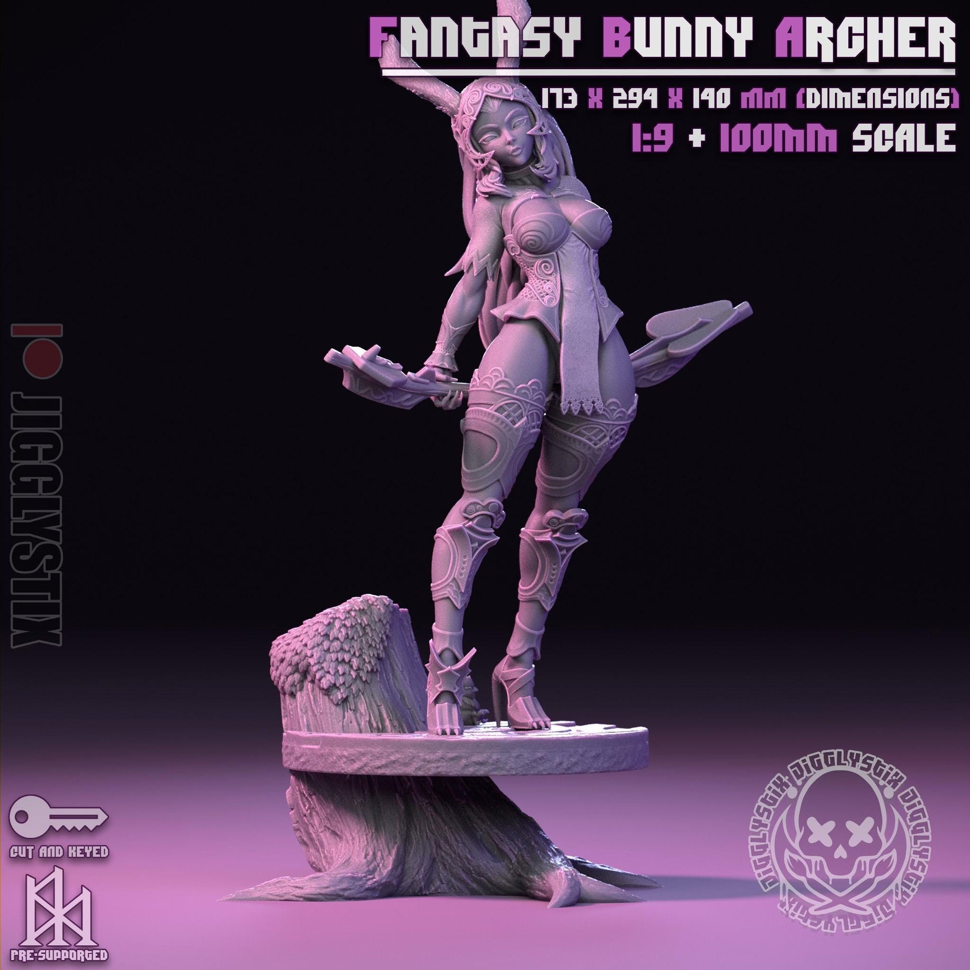 Fantasy Bunny Archer Fran Model Kit | Jigglystix