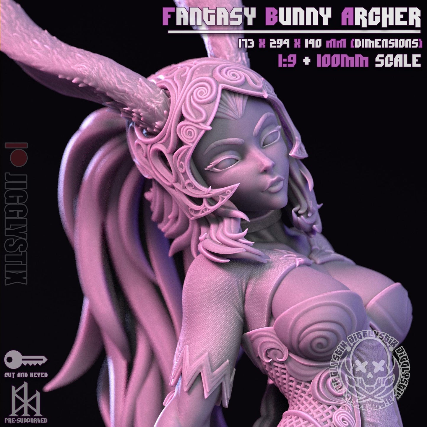 Fantasy Bunny Archer Fran Model Kit | Jigglystix