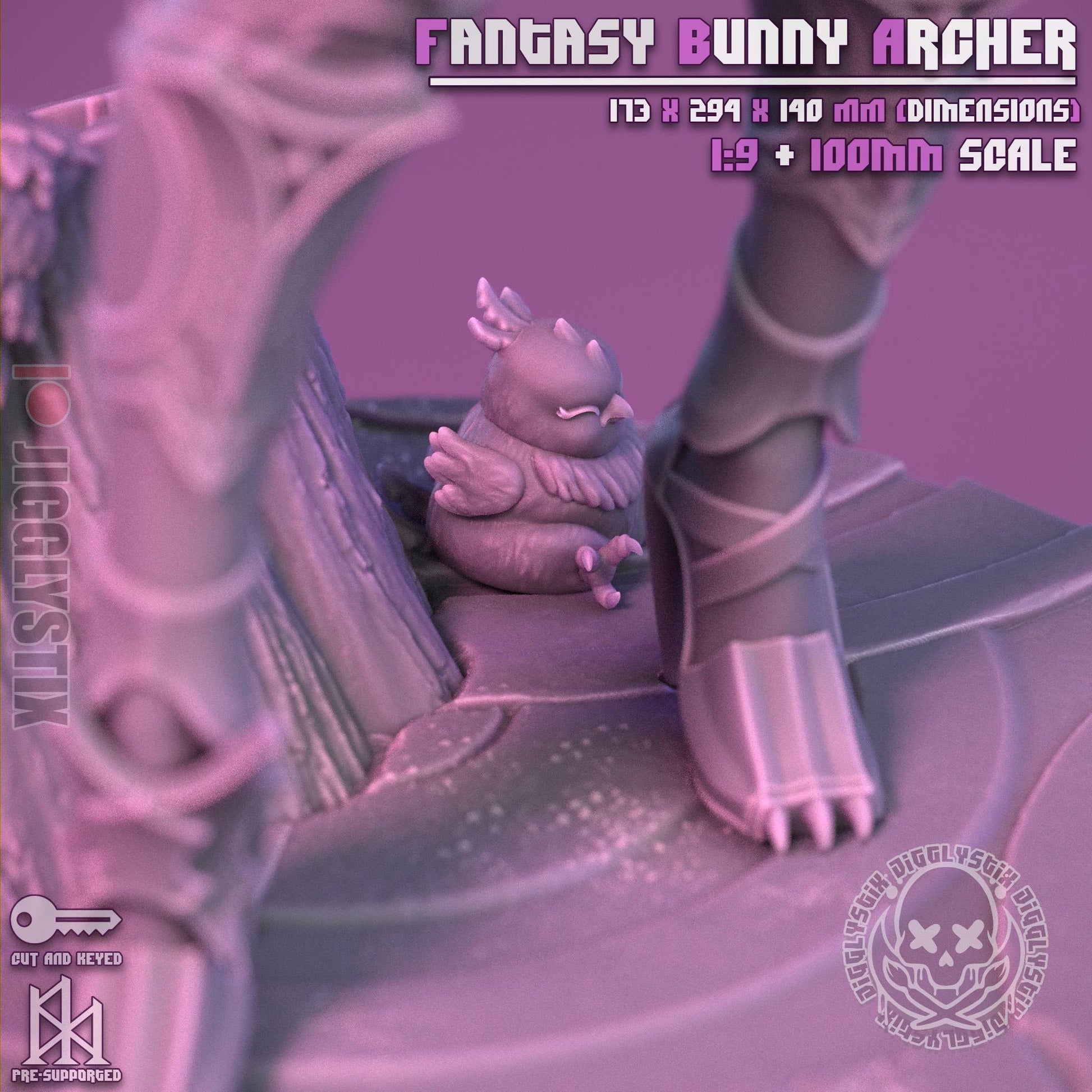 Fantasy Bunny Archer Fran Model Kit | Jigglystix