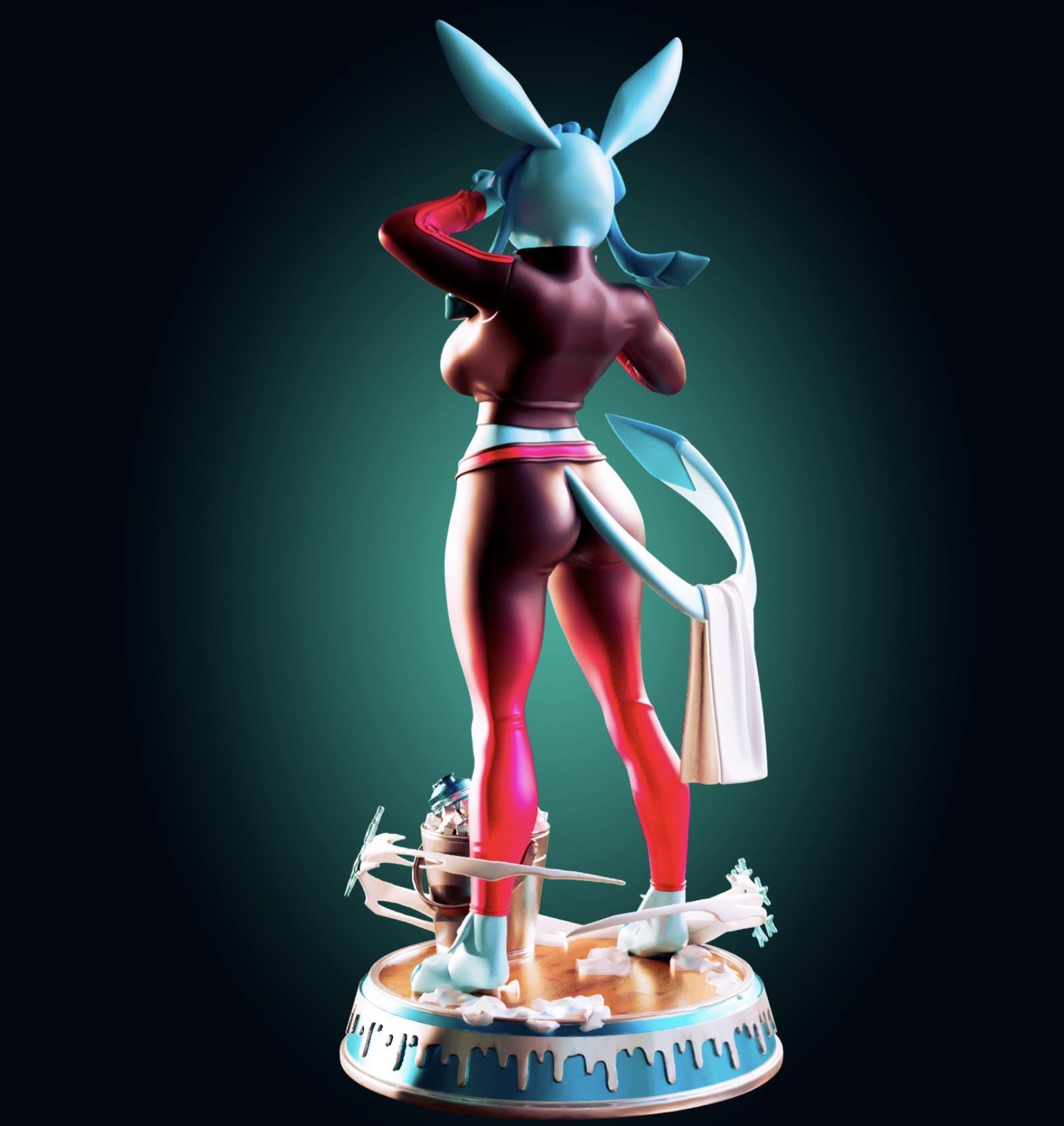 Ice Fox Girl Model Kit | 3D Resin Printed Figurine | Officer Rhu