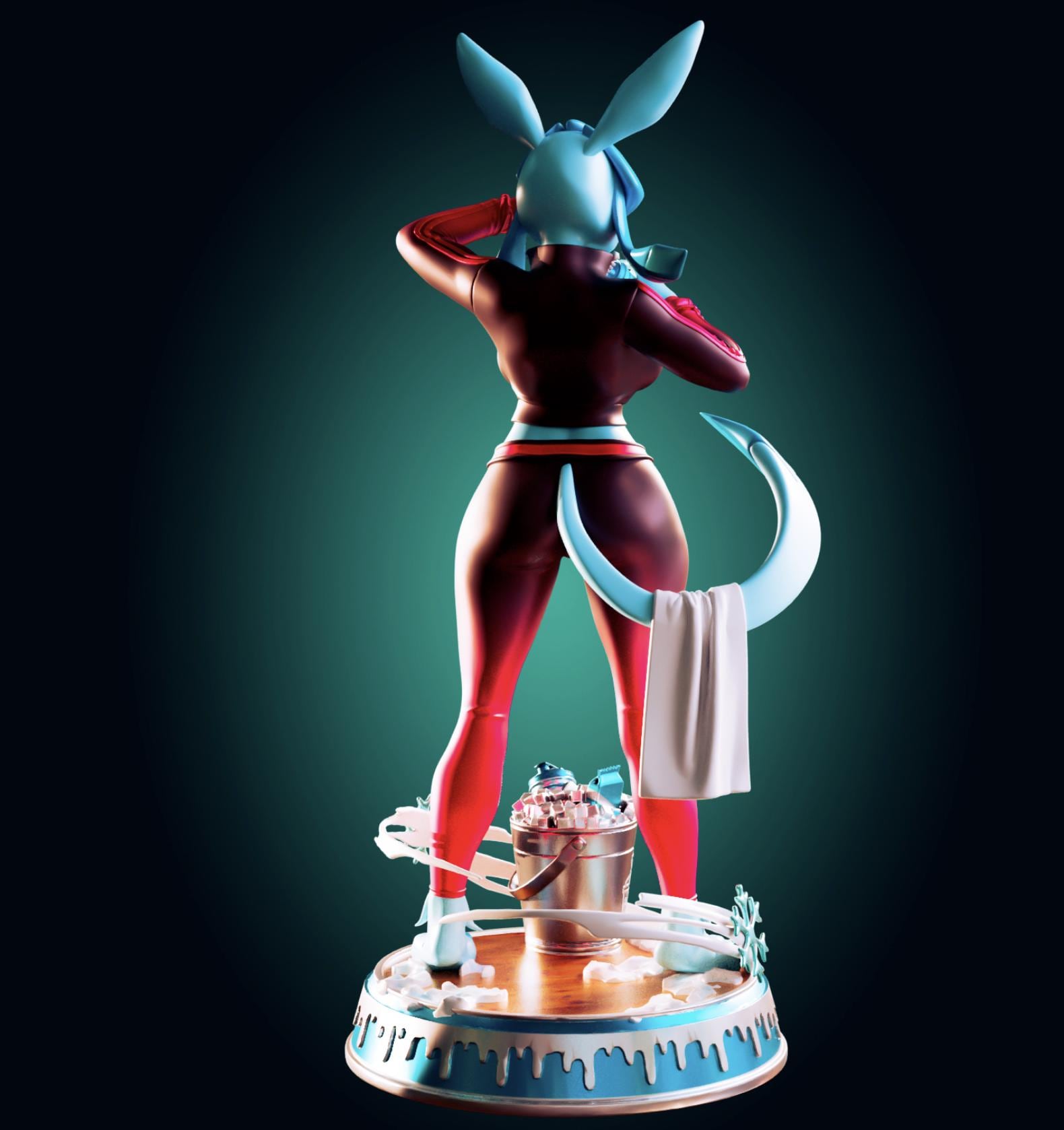 Ice Fox Girl Model Kit | 3D Resin Printed Figurine | Officer Rhu