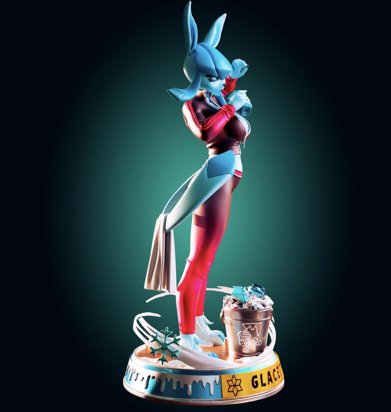 Ice Fox Girl Model Kit | 3D Resin Printed Figurine | Officer Rhu