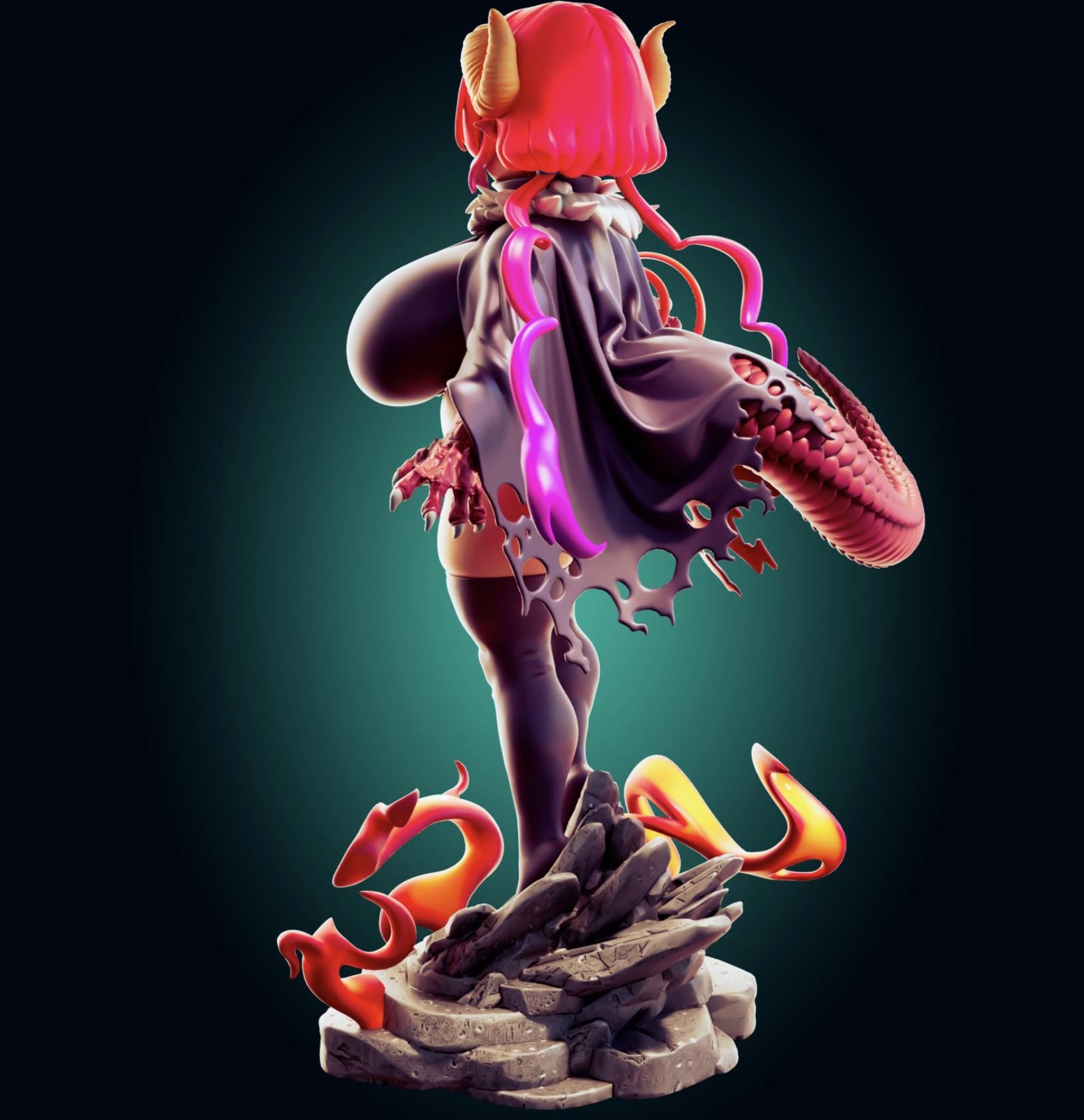 Demon Girl Model Kit | 3D Resin Printed Figurine | Officer Rhu