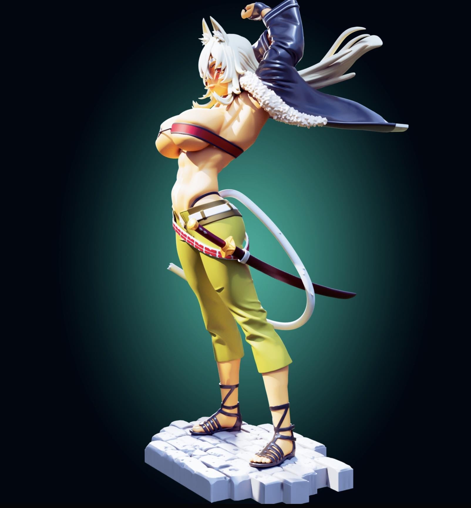 Beast Girl Model Kit | 3D Resin Printed Figurine | Officer Rhu