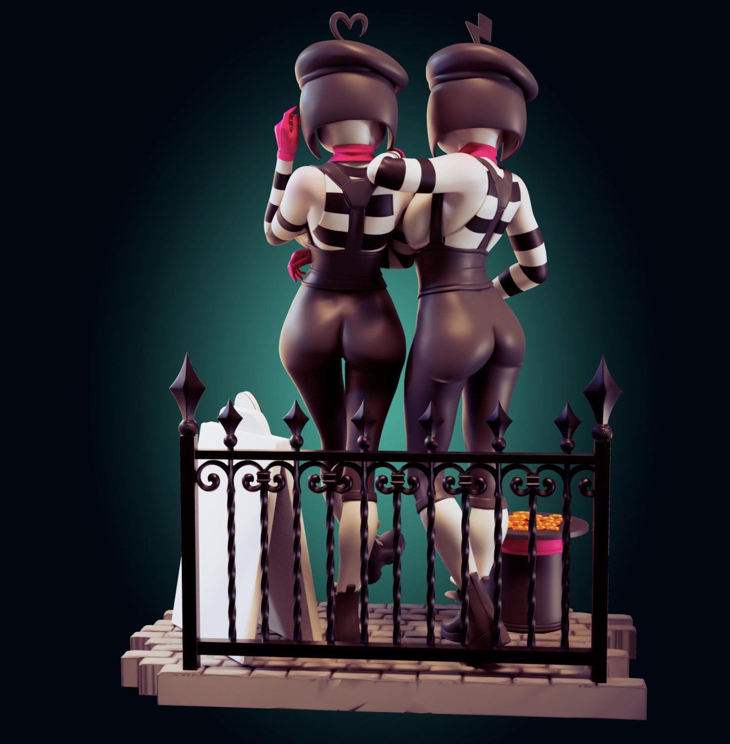Mime Girls Model Kit | 3D Resin Printed Figurine | Officer Rhu