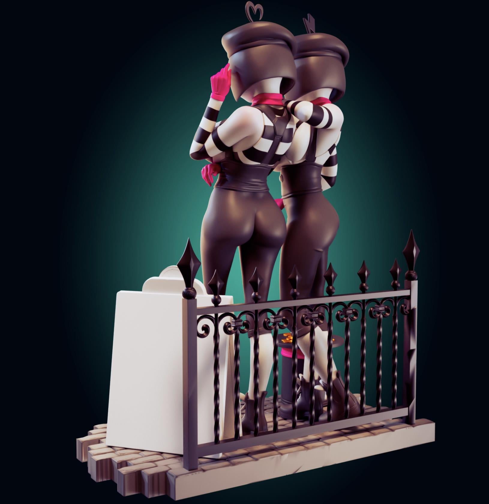 Mime Girls Model Kit | 3D Resin Printed Figurine | Officer Rhu