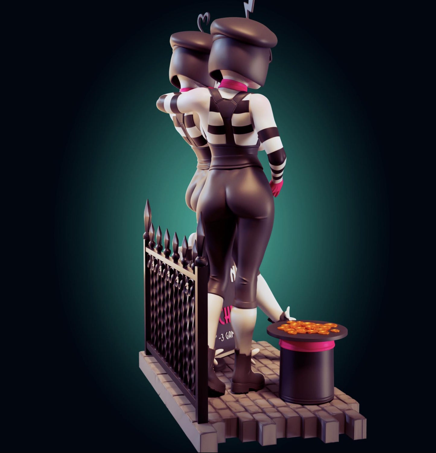 Mime Girls Model Kit | 3D Resin Printed Figurine | Officer Rhu