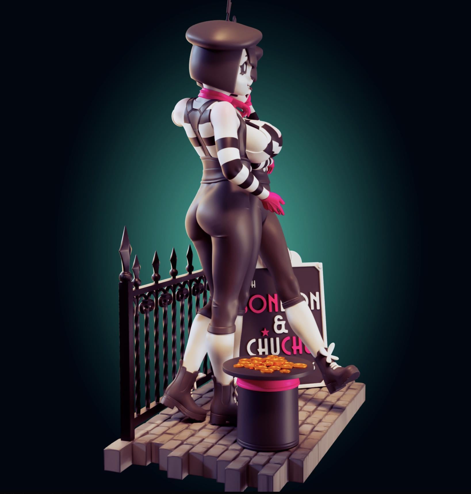 Mime Girls Model Kit | 3D Resin Printed Figurine | Officer Rhu