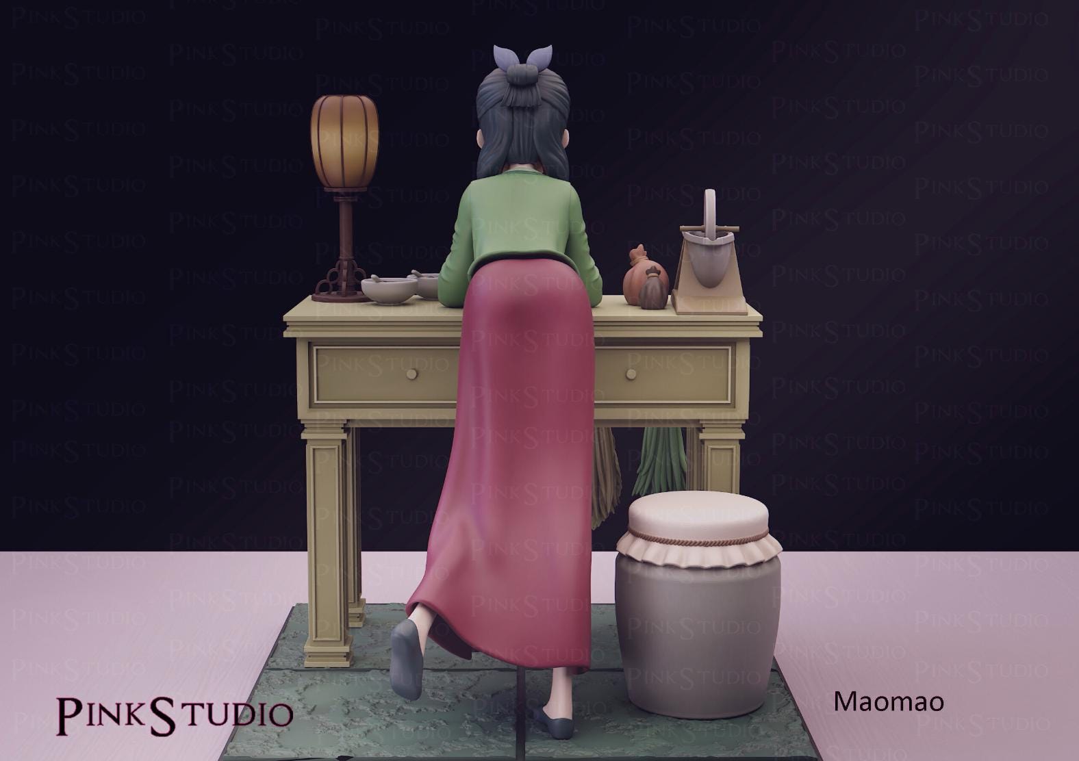 Apothecary Apprentice Model Kit | 3D Resin Printed Figurine | Pink Studio