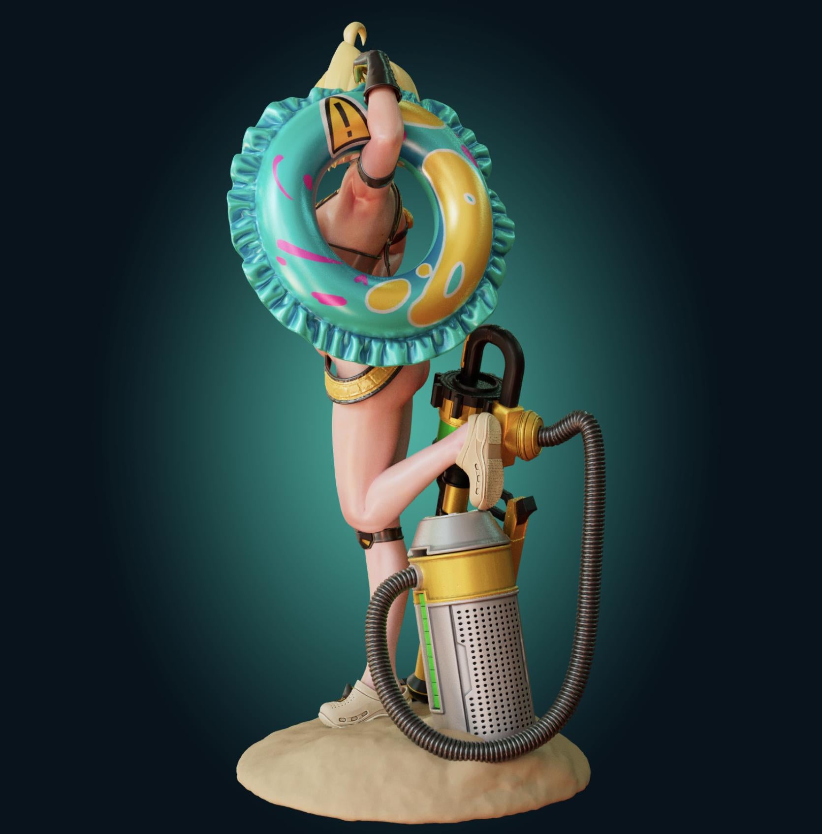 Electric Girl Model Kit | 3D Resin Printed Figurine | Officer Rhu