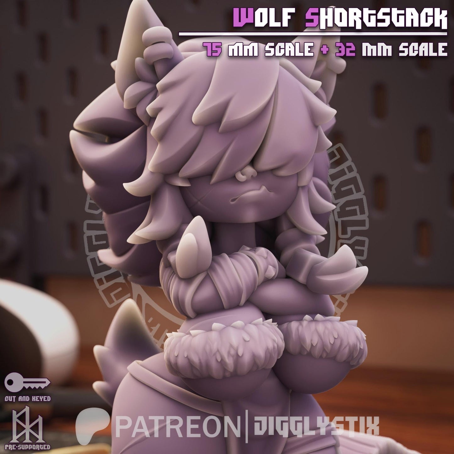 Wolf Shortstack Miniature | Jigglystix