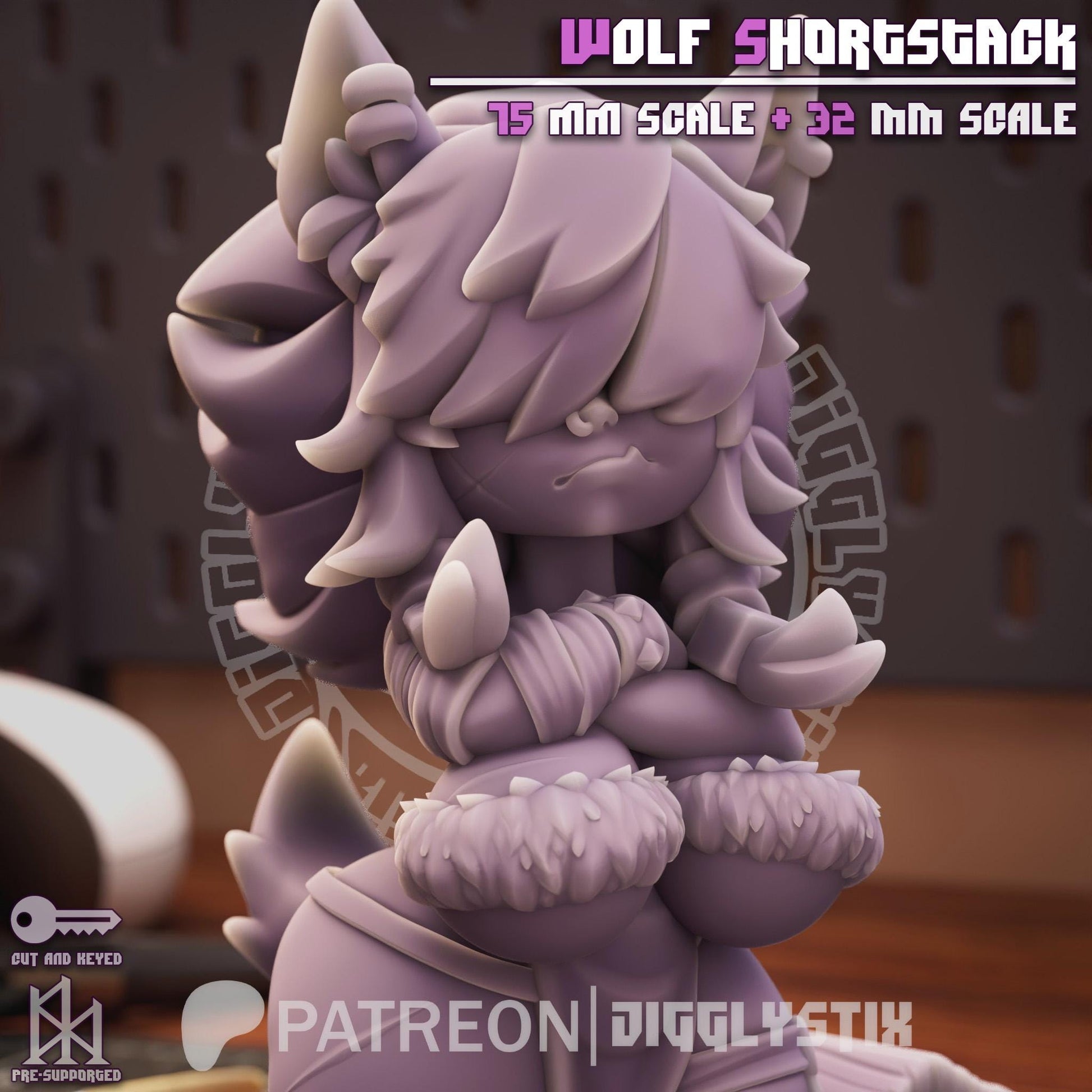Wolf Shortstack Miniature | Jigglystix