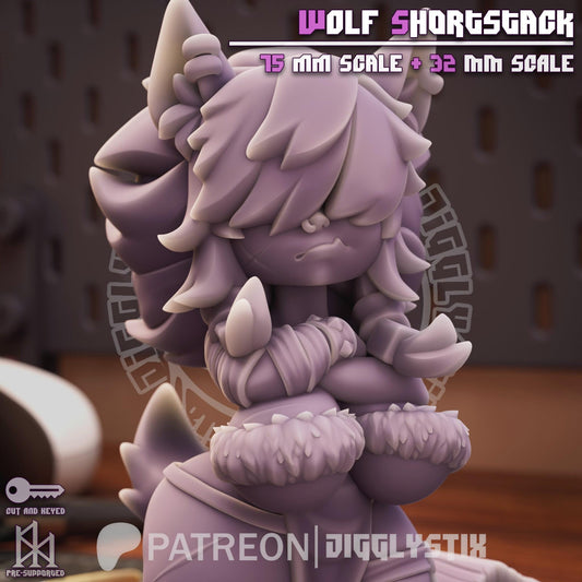 Wolf Shortstack Miniature | Jigglystix