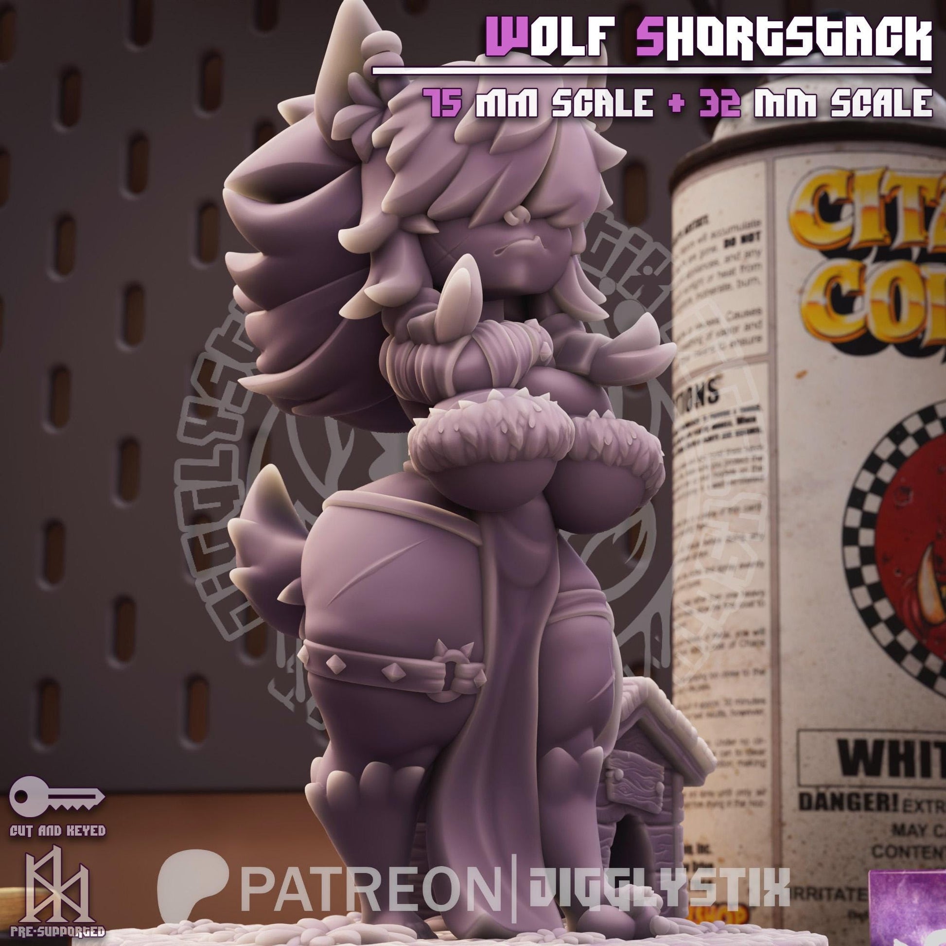 Wolf Shortstack Miniature | Jigglystix