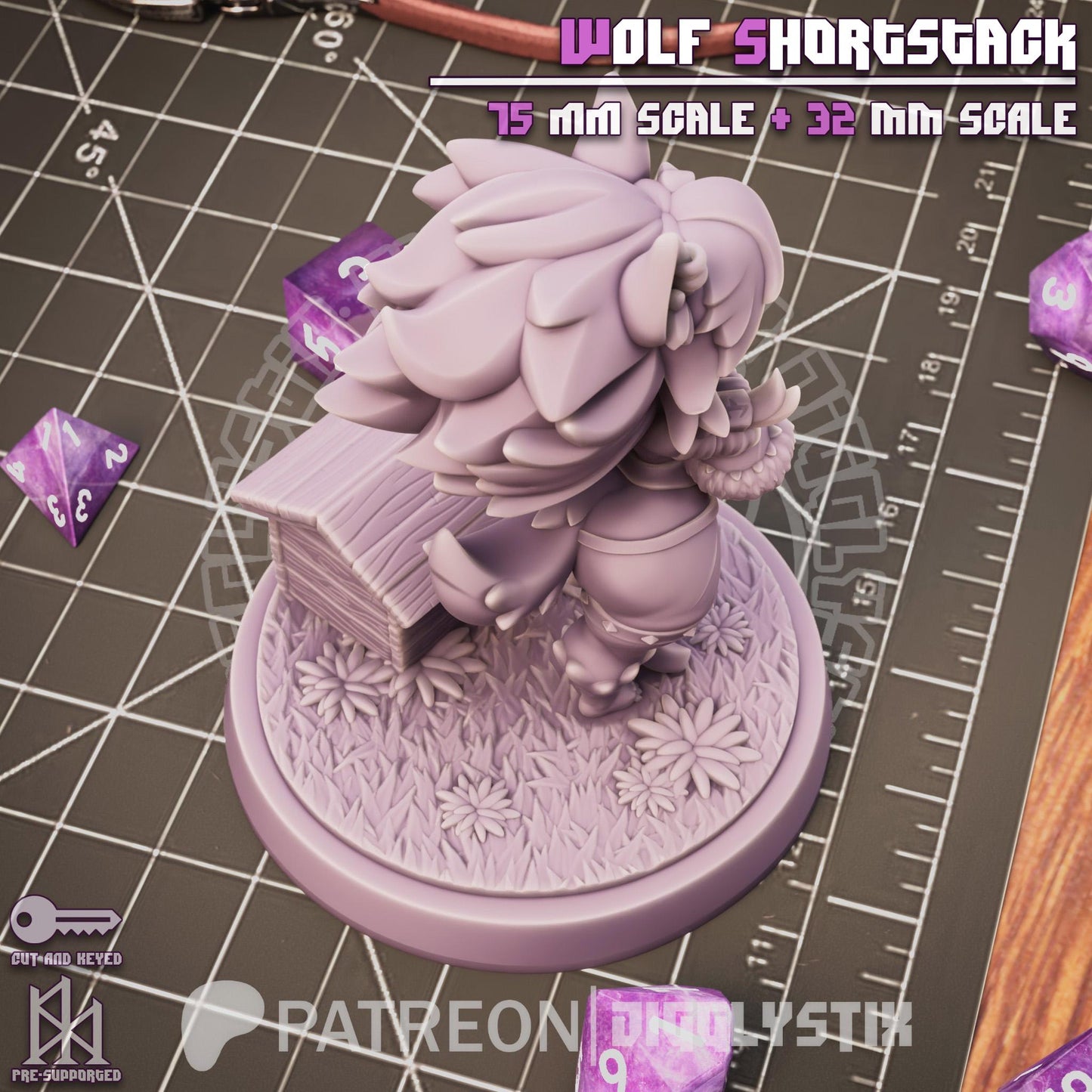 Wolf Shortstack Miniature | Jigglystix