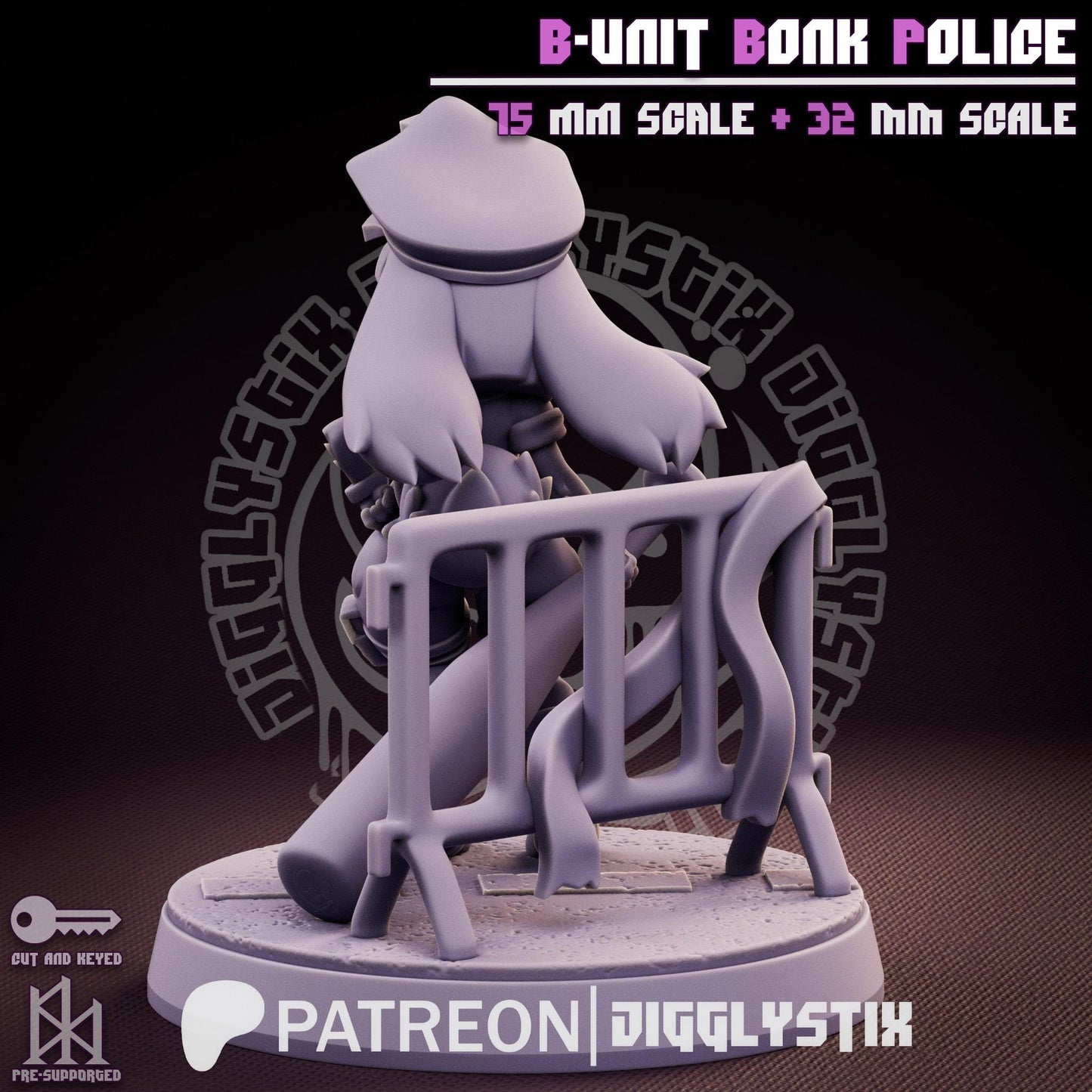 Bunny Cop Miniature | Jigglystix