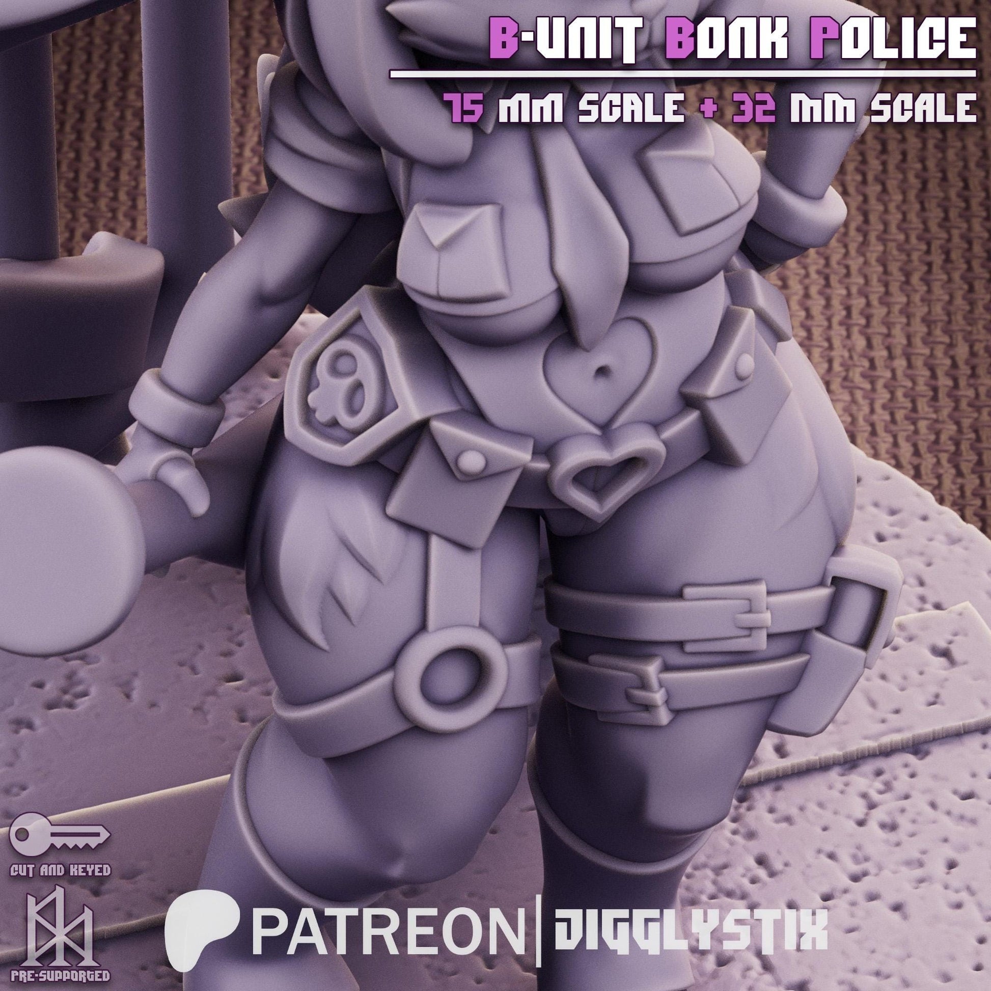 Bunny Cop Miniature | Jigglystix