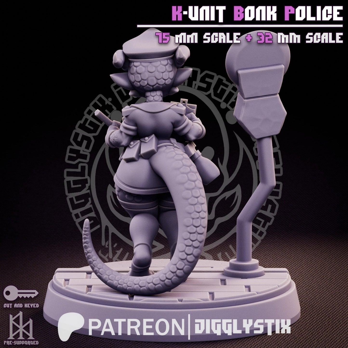 Kobold Cop Miniature | Jigglystix