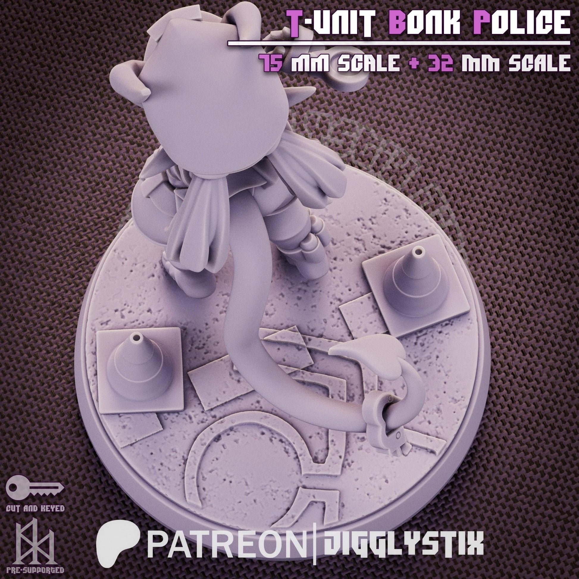 Tiefling Cop Miniature | Jigglystix