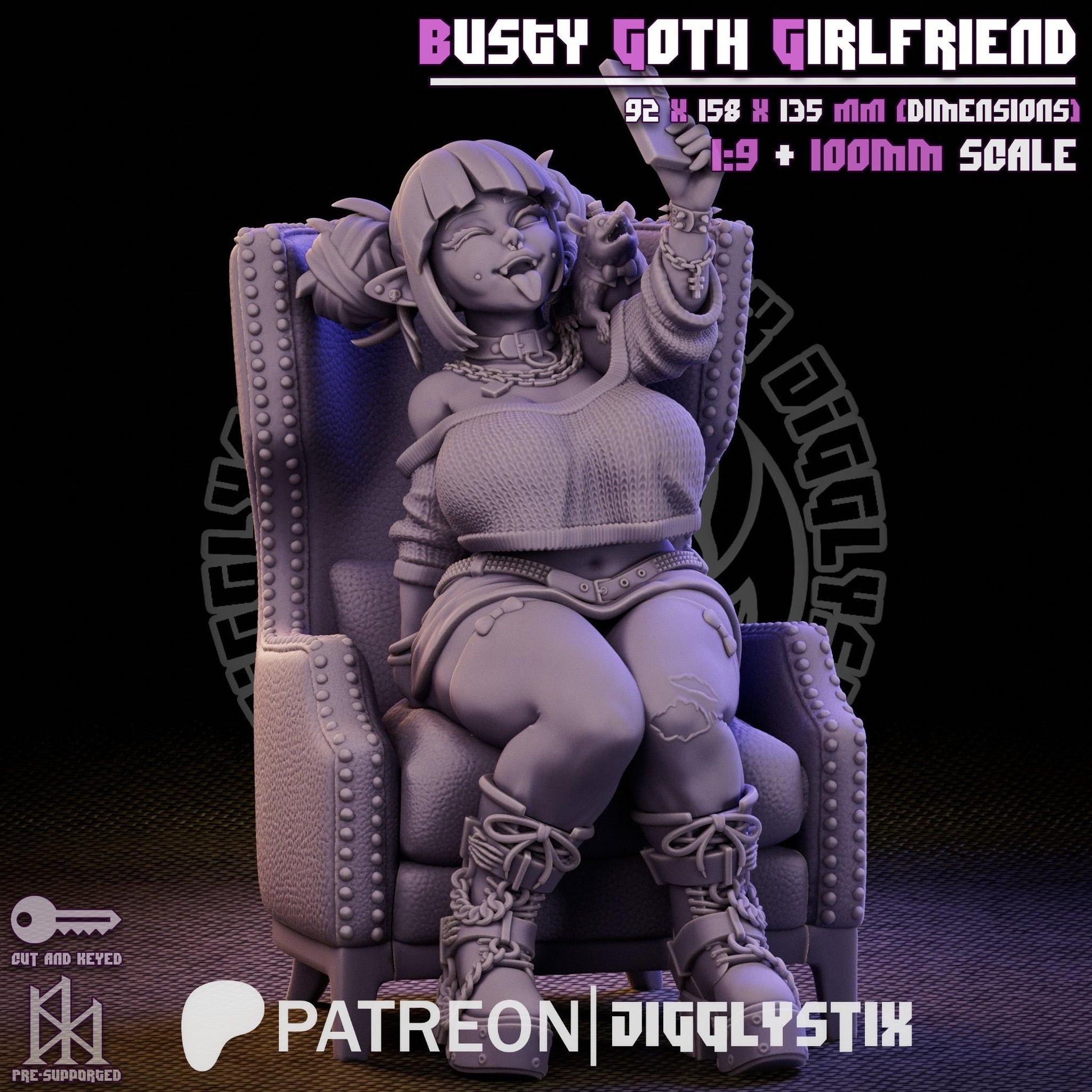 Goth Girlfriend Model Kit | Jigglystix