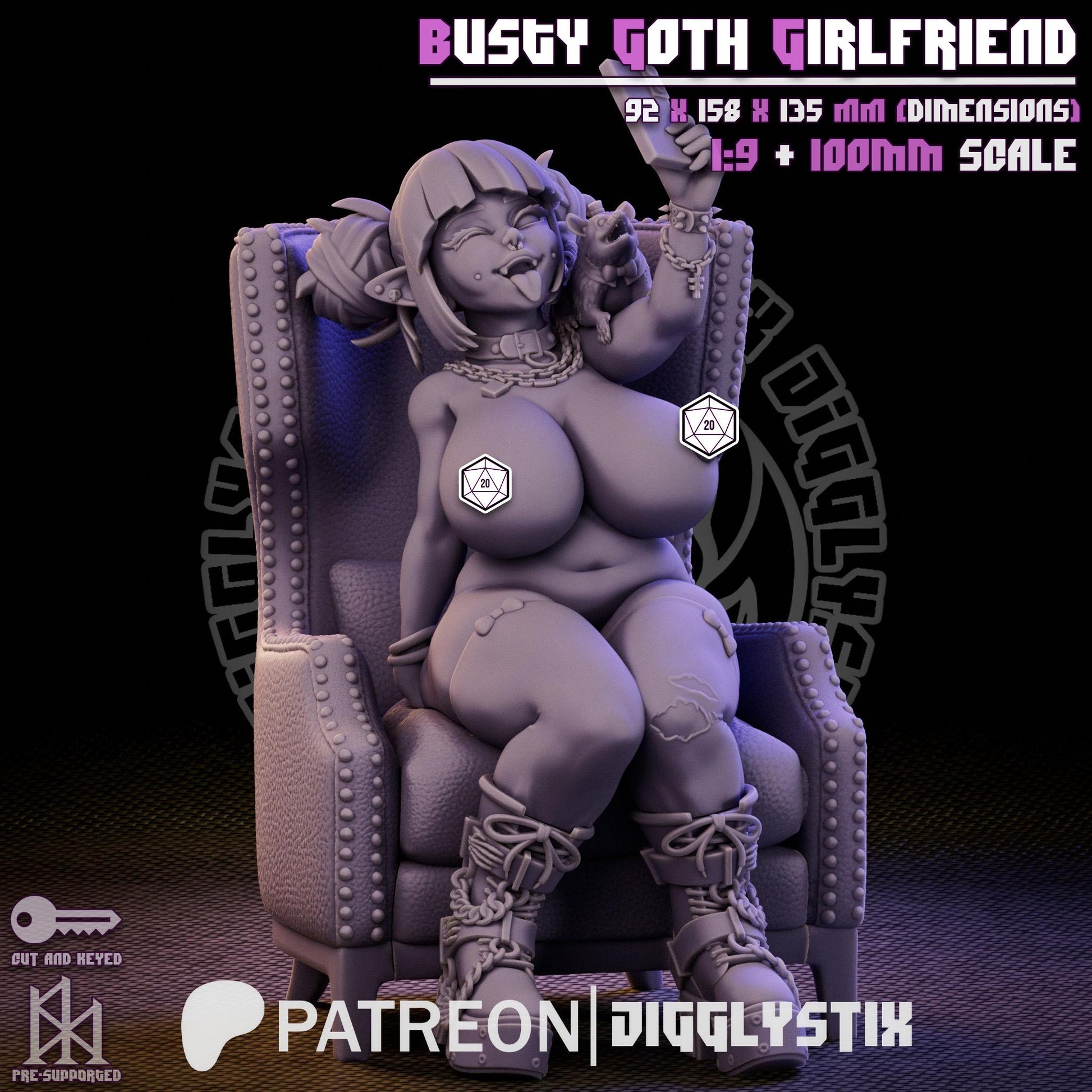 Goth Girlfriend Model Kit | Jigglystix