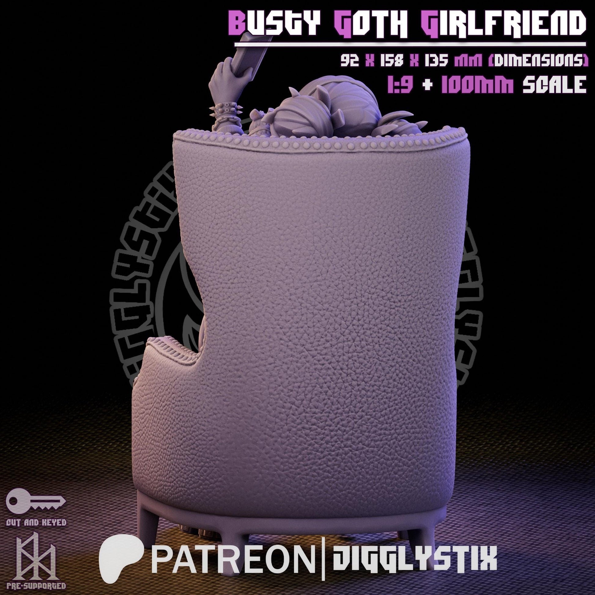 Goth Girlfriend Model Kit | Jigglystix