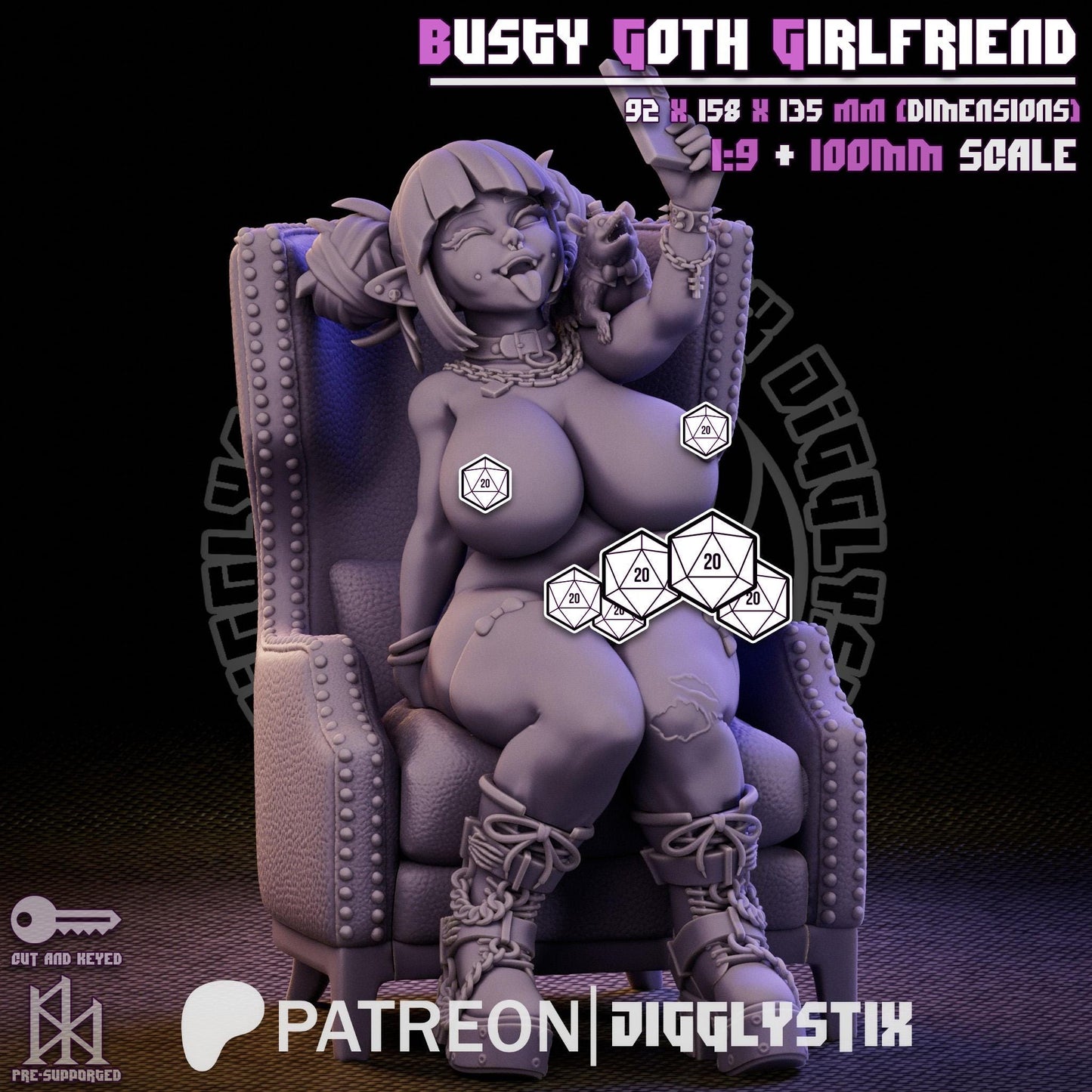 Goth Girlfriend Model Kit | Jigglystix