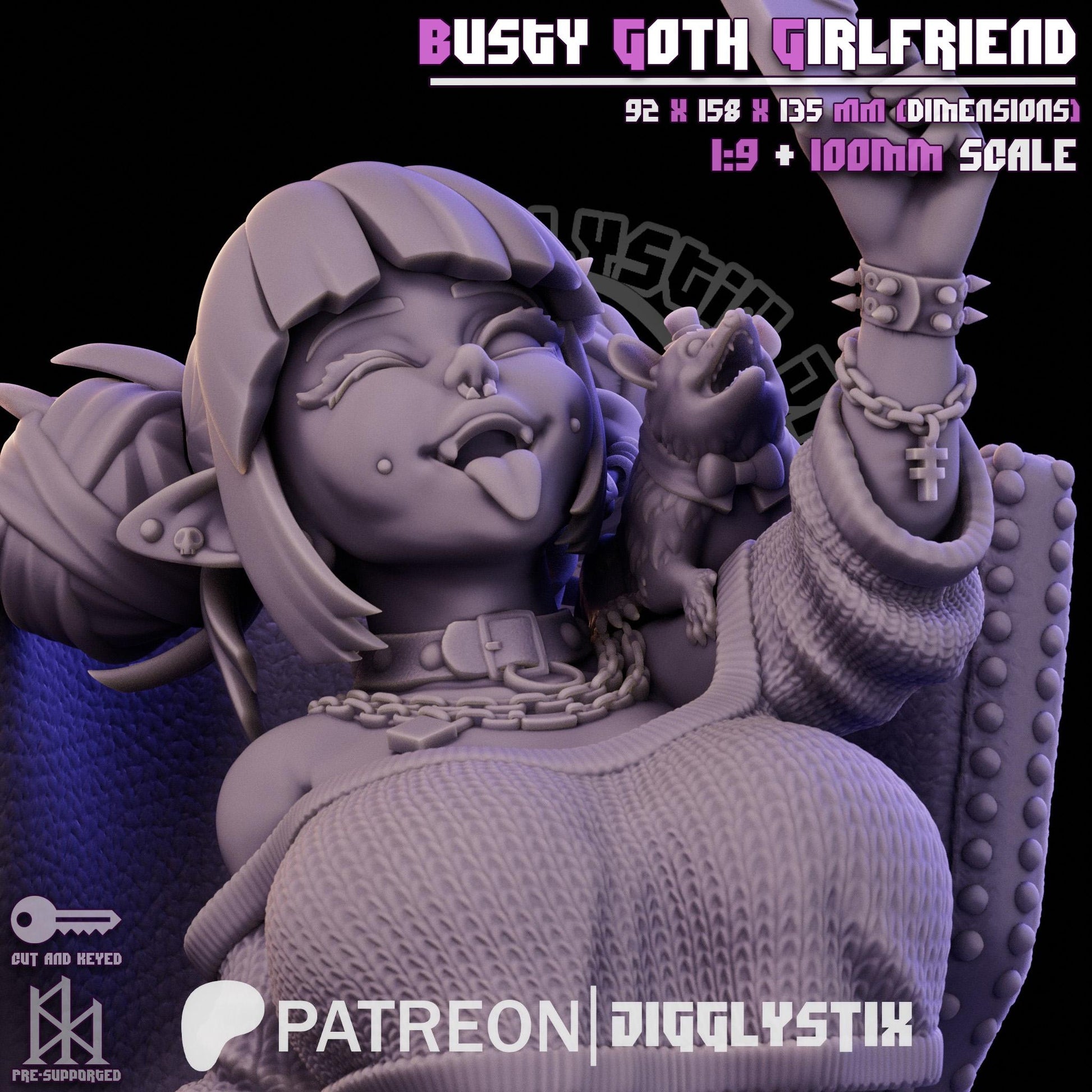 Goth Girlfriend Model Kit | Jigglystix
