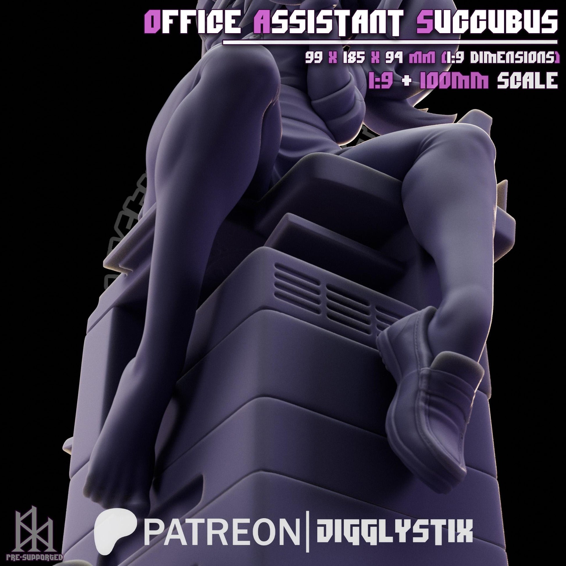 Office Assistant Succubus Model Kit | Jigglystix