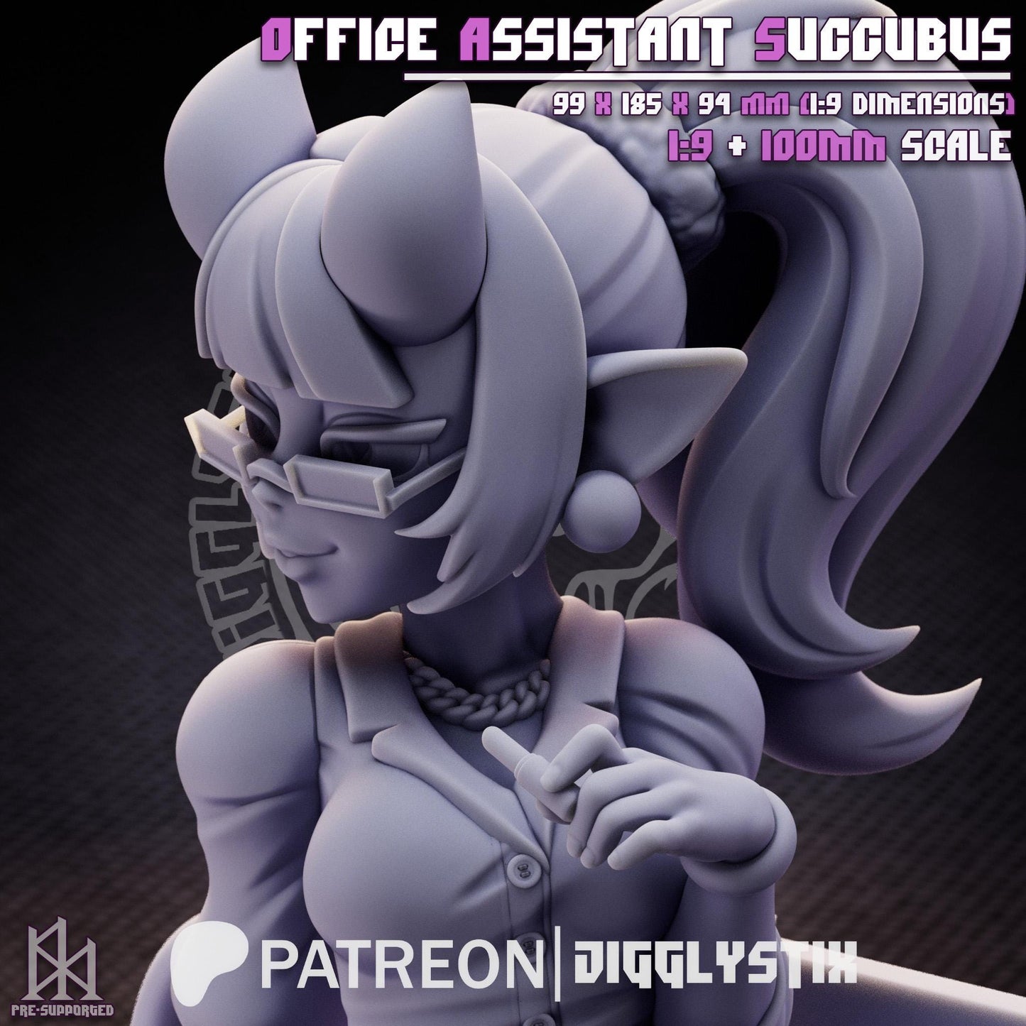 Office Assistant Succubus Model Kit | Jigglystix