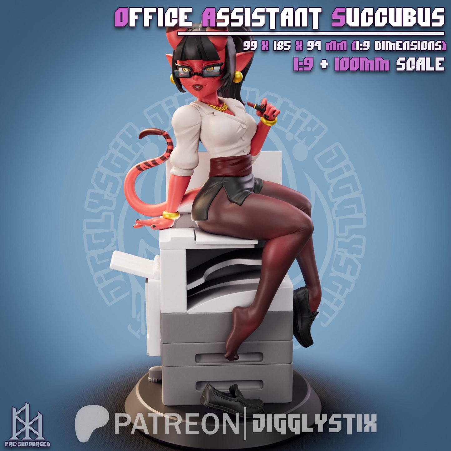 Office Assistant Succubus Model Kit | Jigglystix
