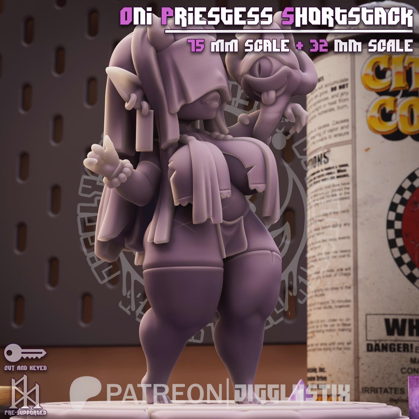 Oni Priestess Shortstack Miniature | Jigglystix