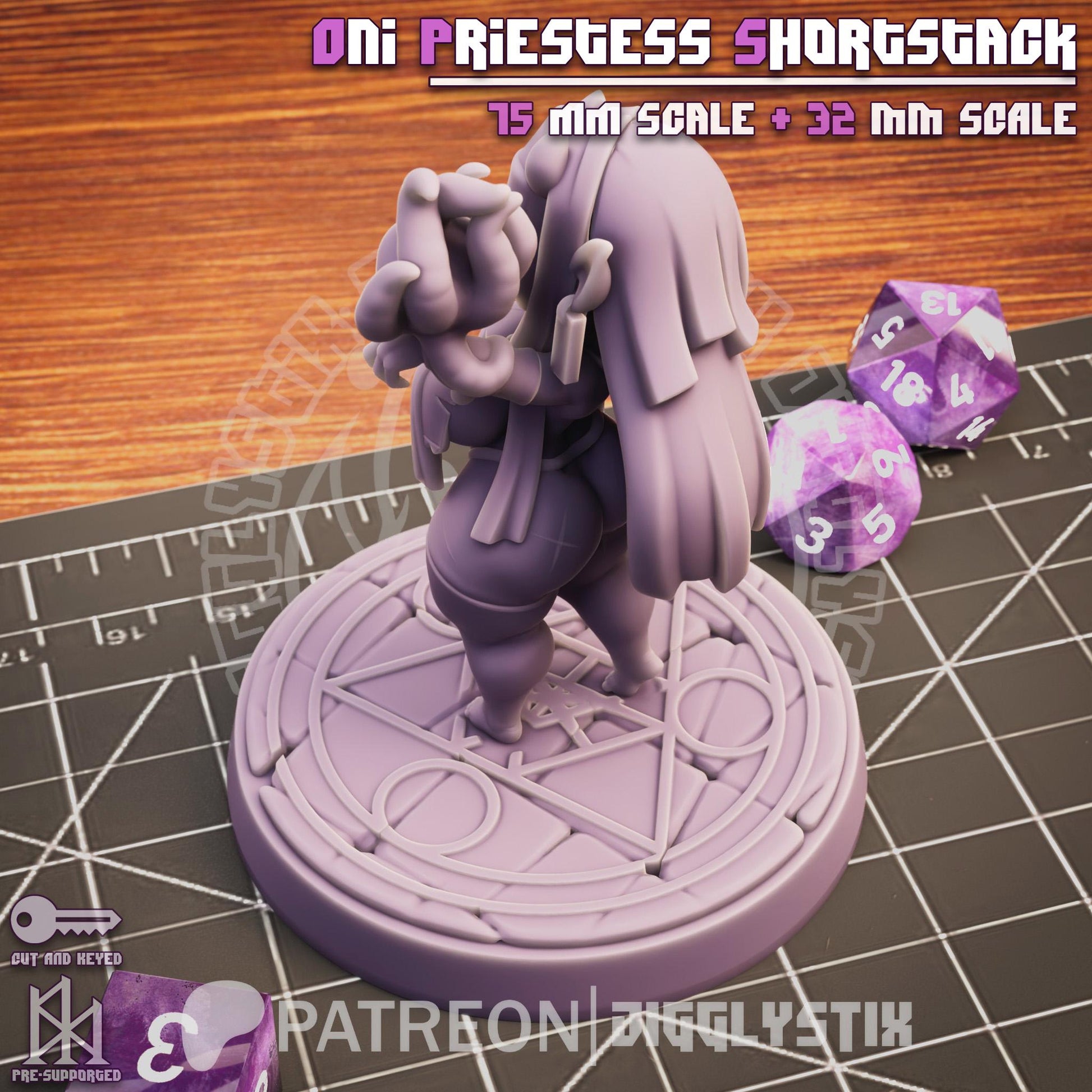 Oni Priestess Shortstack Miniature | Jigglystix