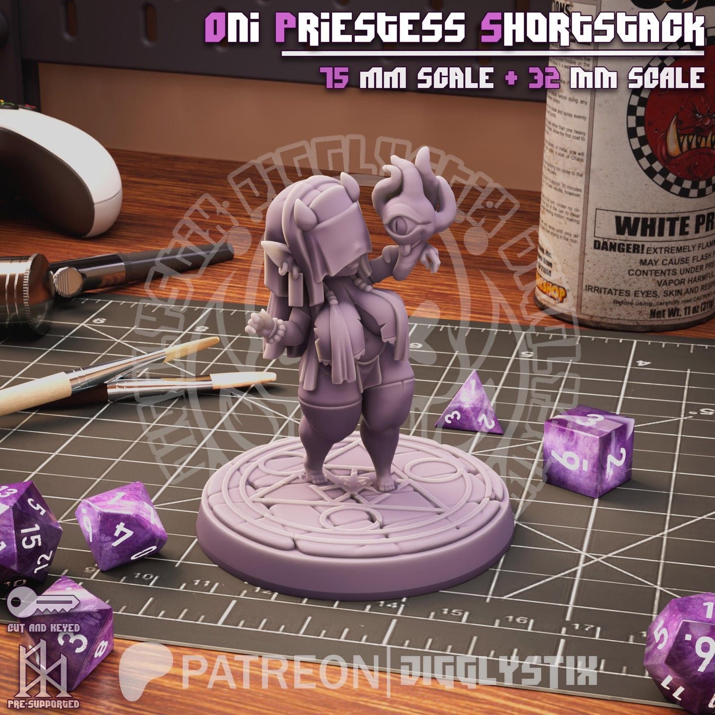 Oni Priestess Shortstack Miniature | Jigglystix