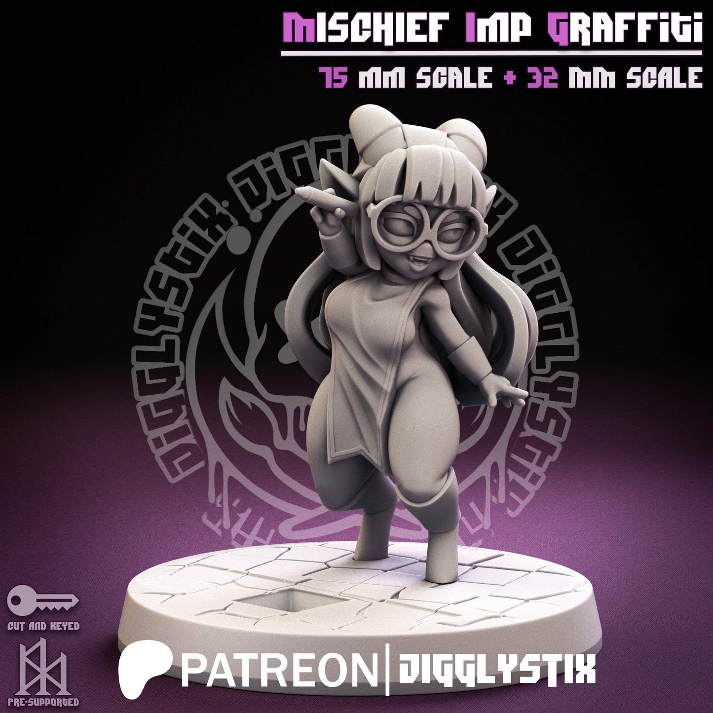 Mischief Imp Graffiti Miniature | Jigglystix