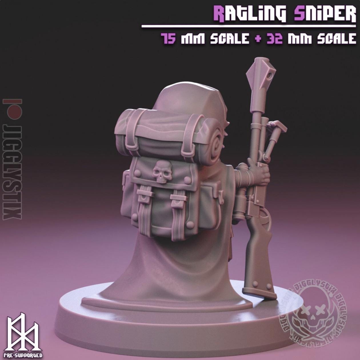 Ratling Sniper Miniature | Jigglystix