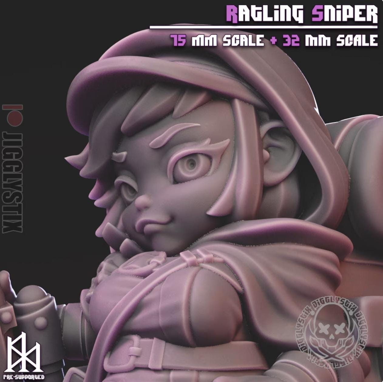 Ratling Sniper Miniature | Jigglystix