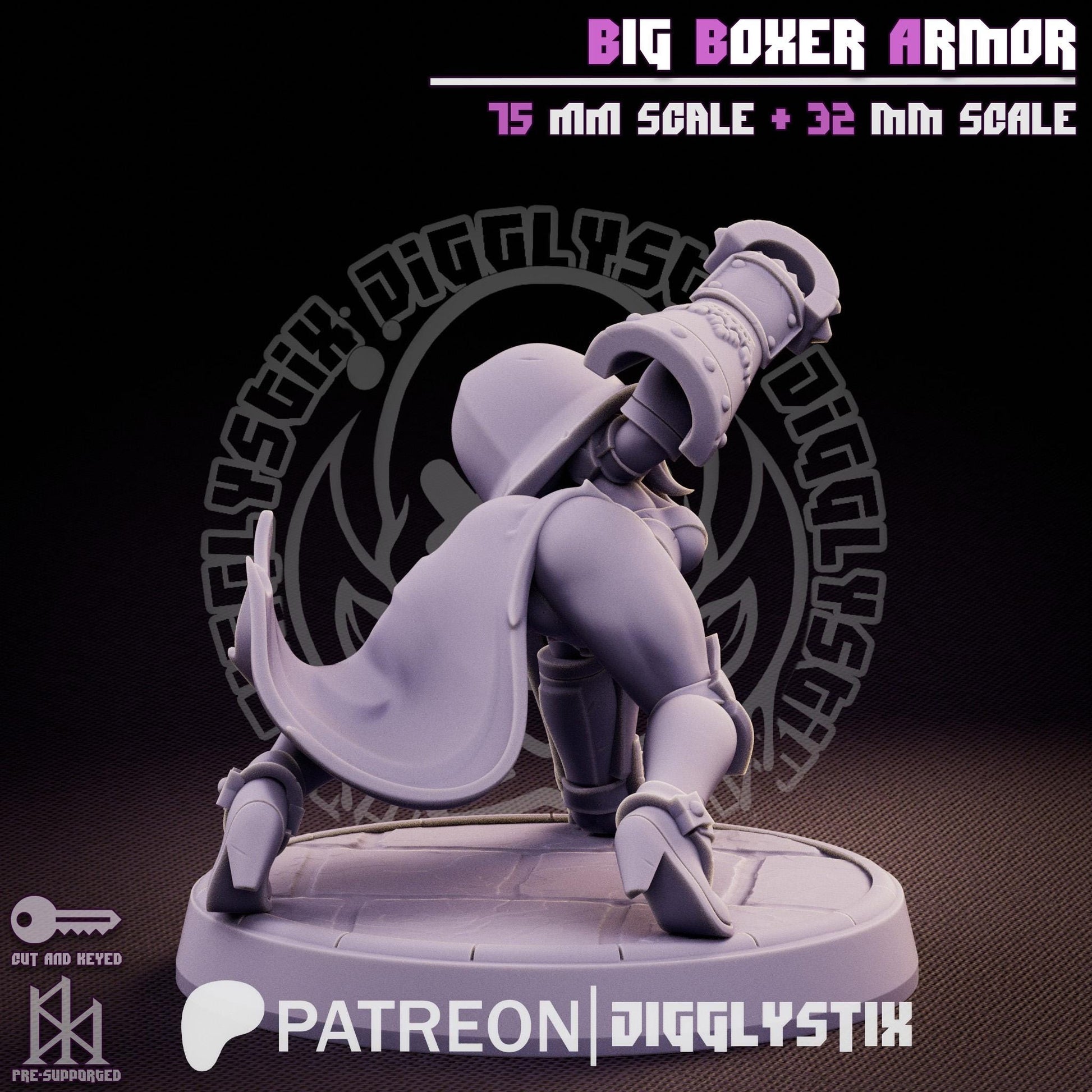Big Boxer Armor Soldier Miniature | Jigglystix