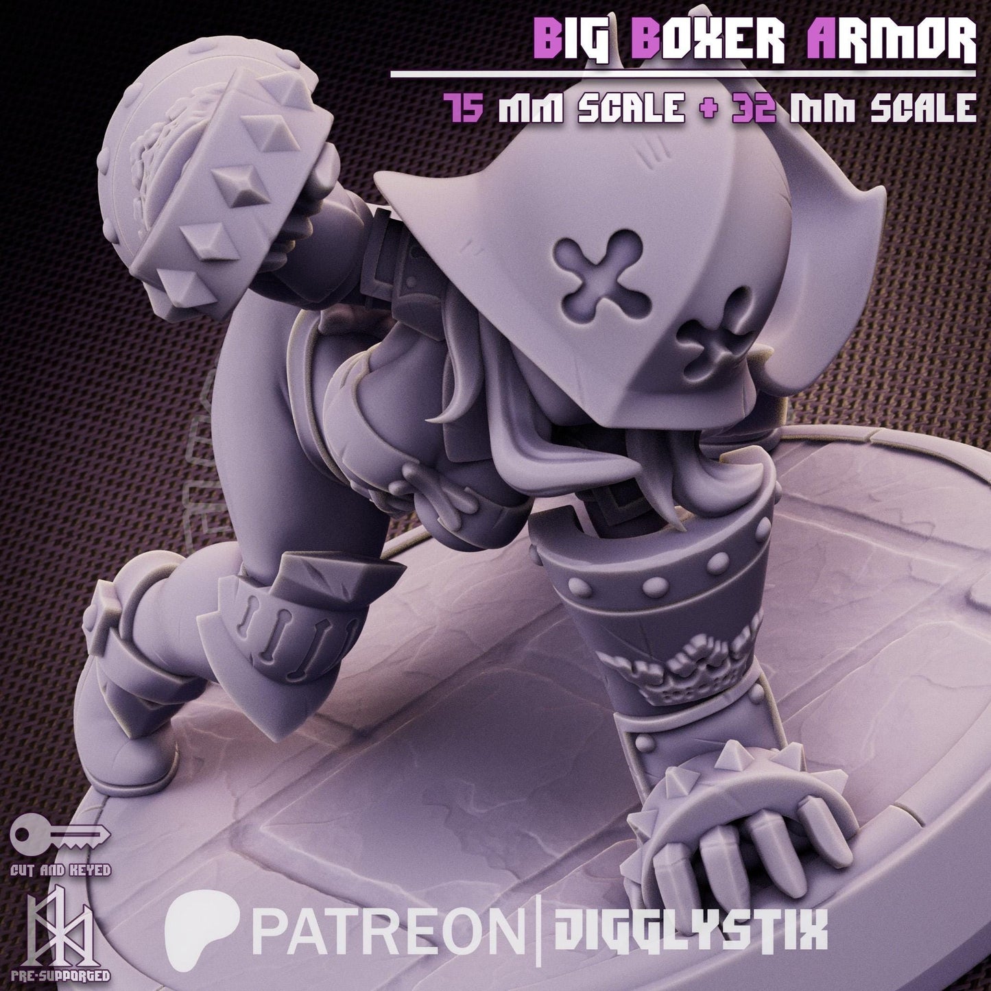 Big Boxer Armor Soldier Miniature | Jigglystix