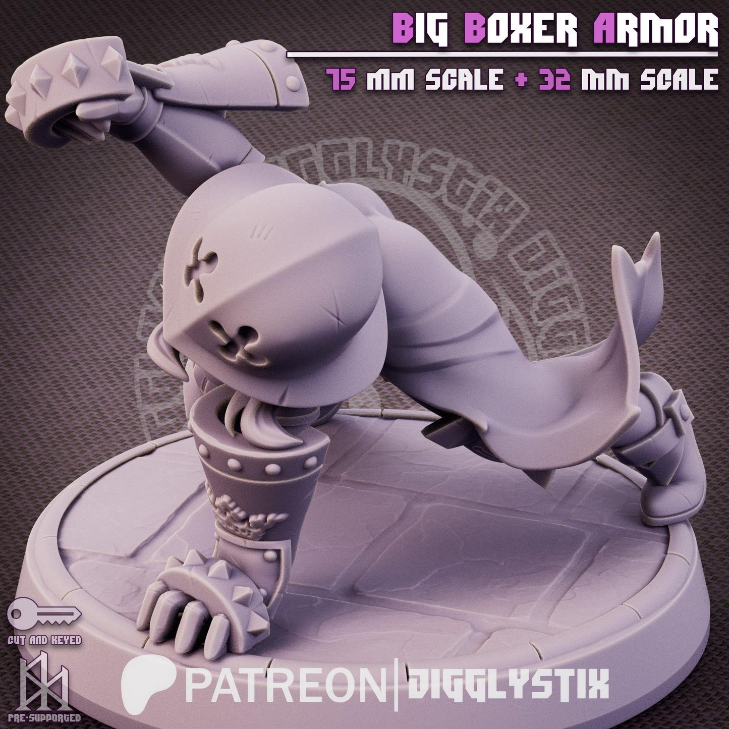 Big Boxer Armor Soldier Miniature | Jigglystix