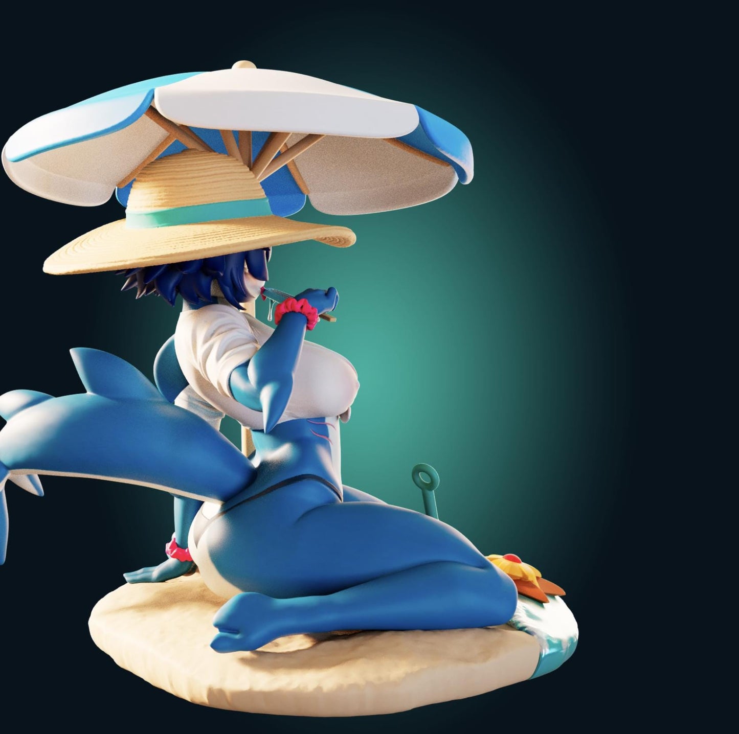 Shark Girl Model Kit | 3D Resin Printed Figurine | Officer Rhu