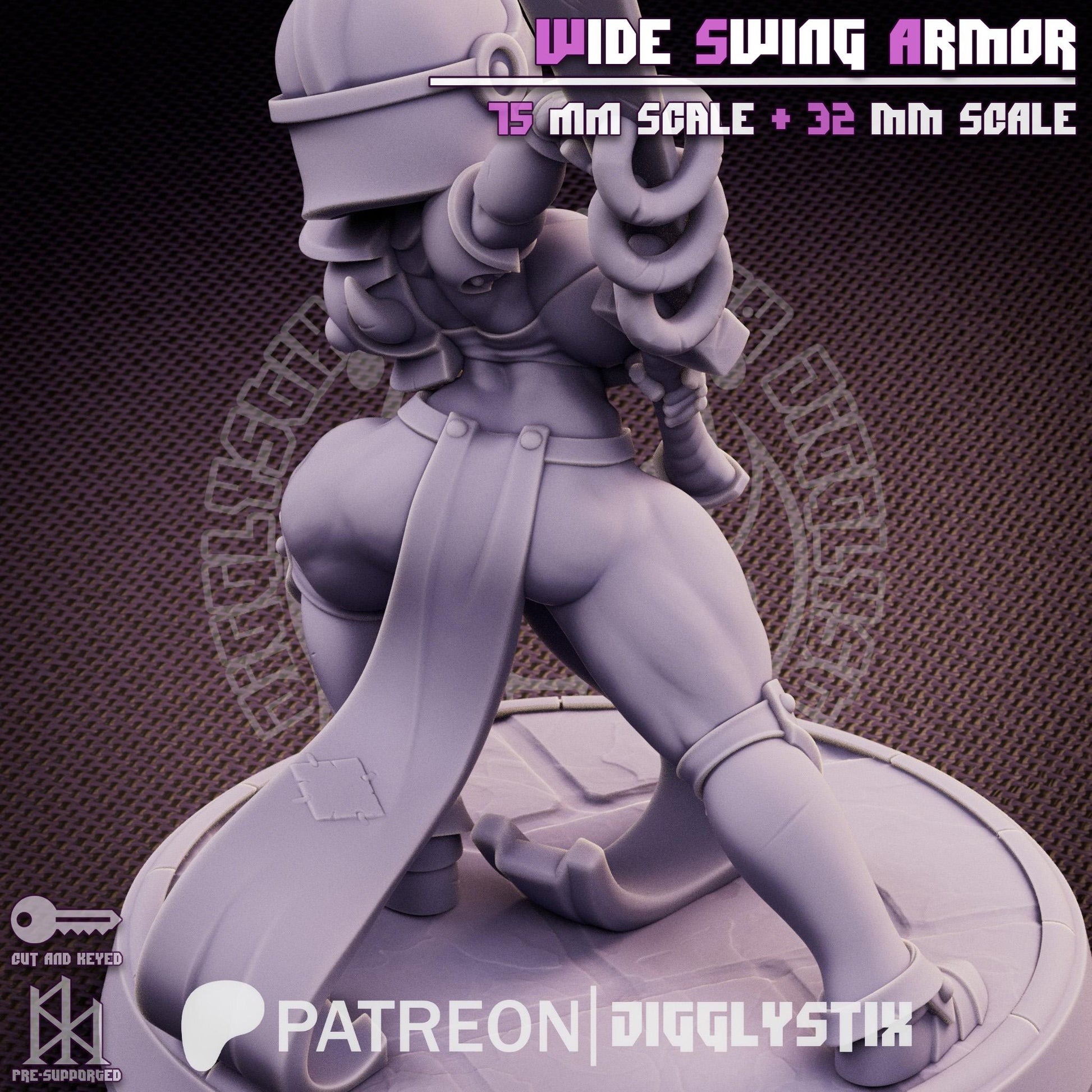 Wide Swing Armor Soldier Miniature | Jigglystix