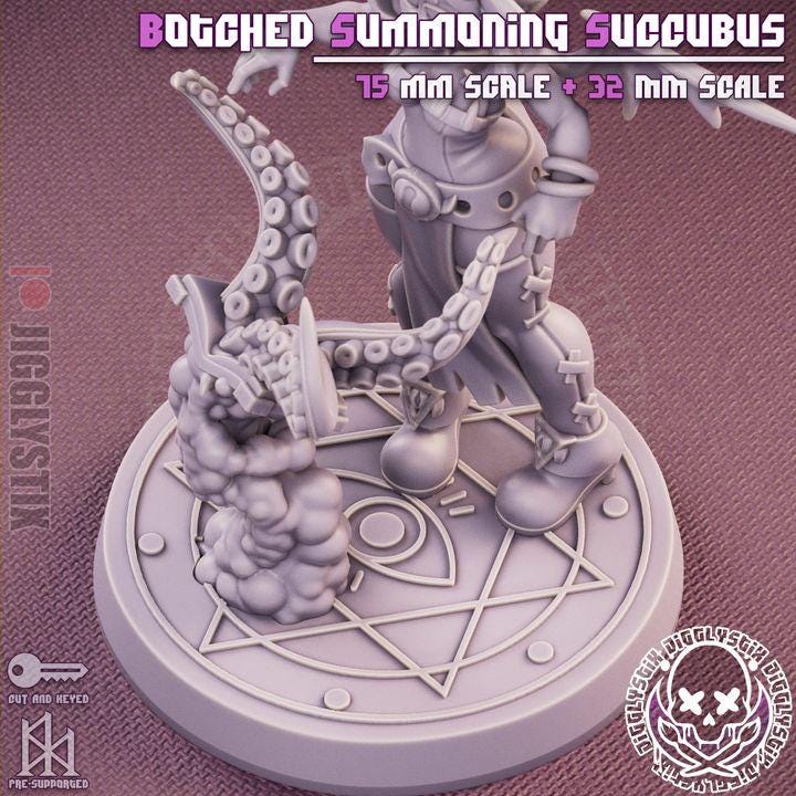 Botched Summoning Succubus Miniature | Jigglystix