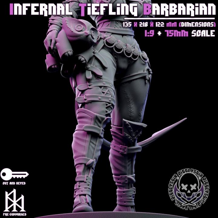 Infernal Tiefling Barbarian Miniature | Jigglystix