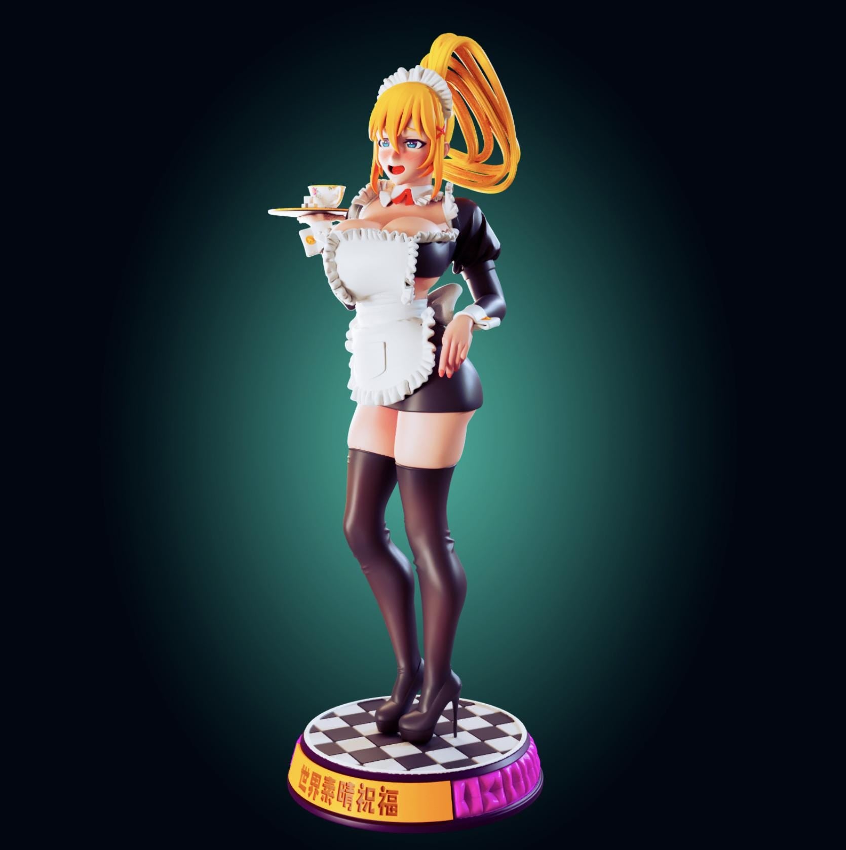 Maid Girl Model Kit | 3D Resin Printed Figurine | Officer Rhu