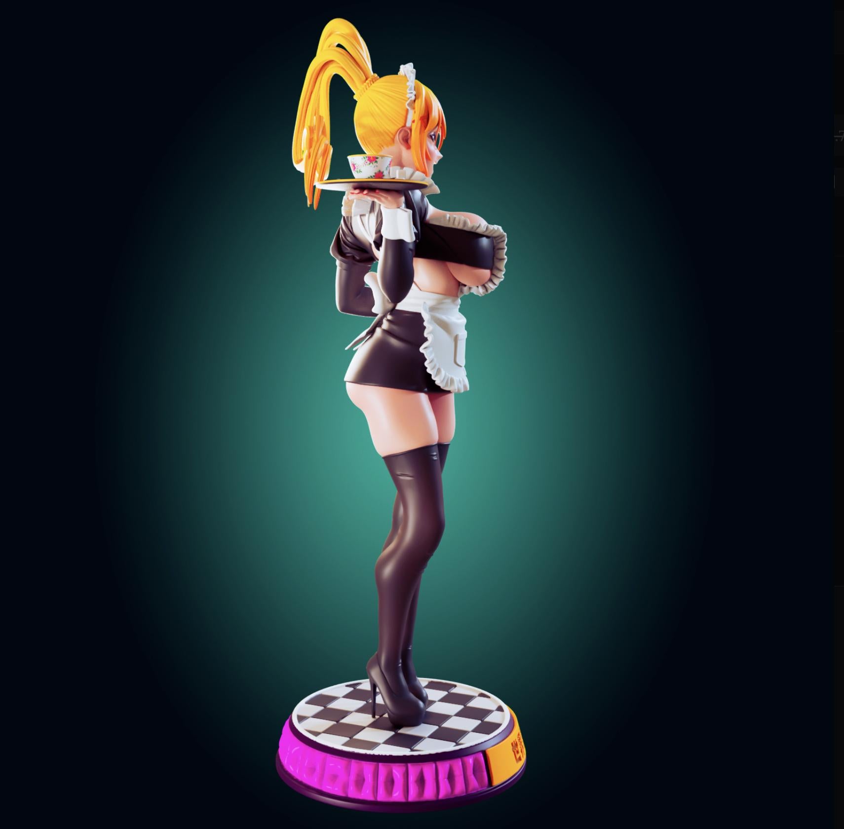 Maid Girl Model Kit | 3D Resin Printed Figurine | Officer Rhu