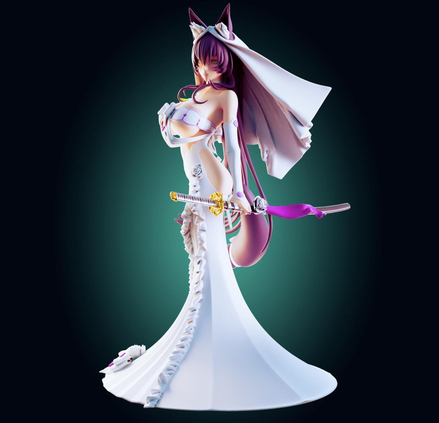 Sword Bride Model Kit | 3D Resin Printed Figurine | Officer Rhu
