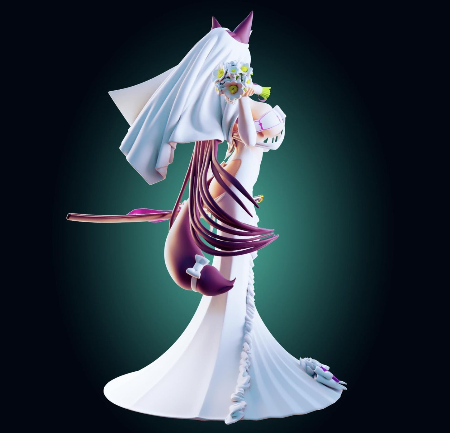 Sword Bride Model Kit | 3D Resin Printed Figurine | Officer Rhu