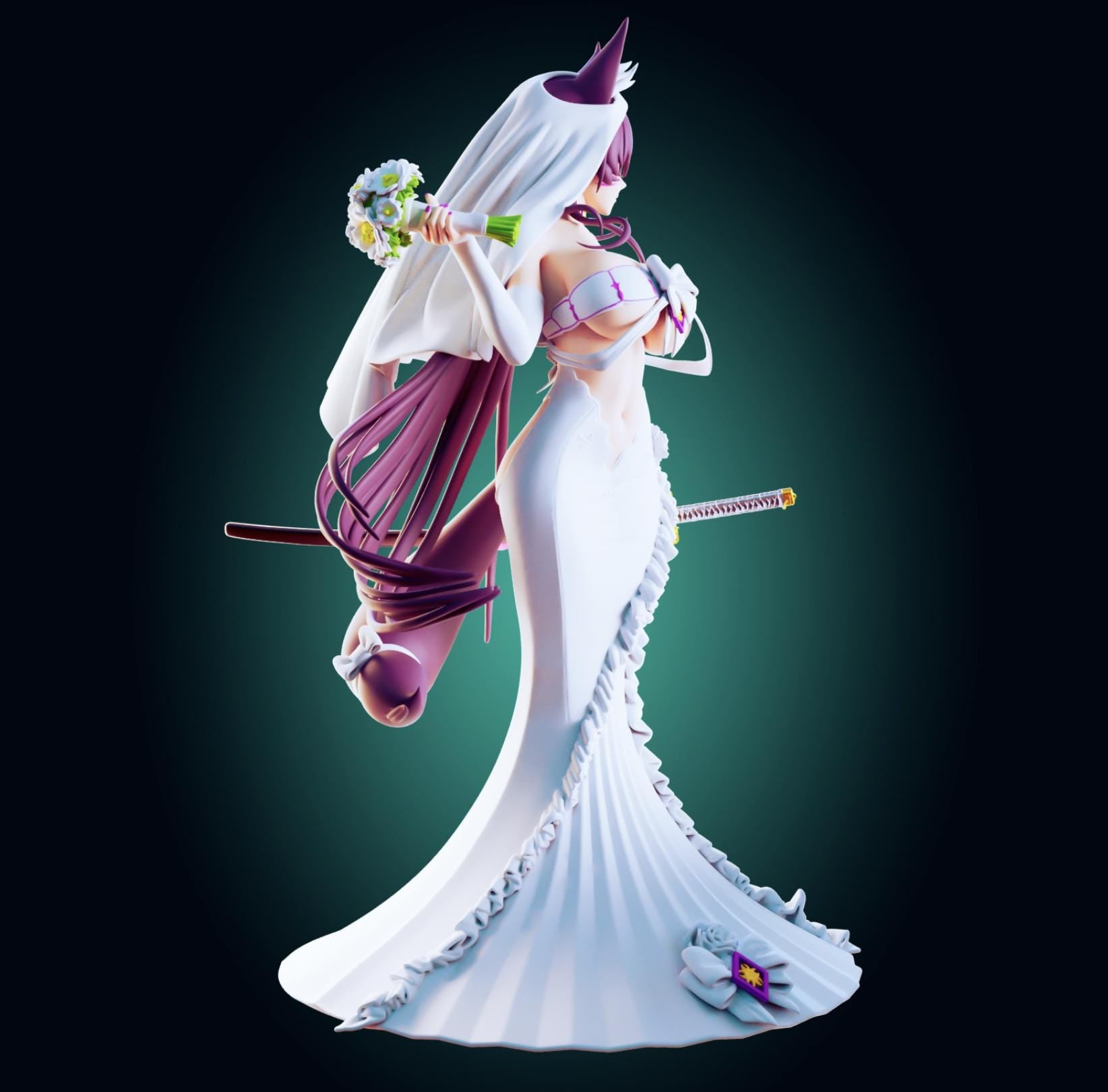 Sword Bride Model Kit | 3D Resin Printed Figurine | Officer Rhu